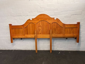 Genuine Bassett Queen Size Wooden Carved Headboard (Minor Scratches)