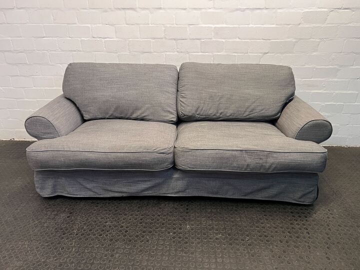 Gray Ash Upholstered Three Seater Couch