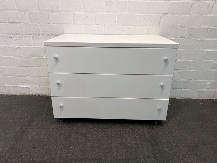 Melamine Three Drawer Cabinet (Width: 106cm)(Height: 77cm)