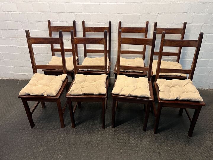 Riempie Wooden Dining Room Chair with Cream Cushion