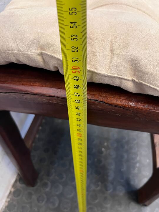 Riempie Wooden Dining Room Chair with Cream Cushion