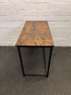 Rustic Black Steel Framed Wooden Top Desk (Width: 100cm)(Height: 76cm)