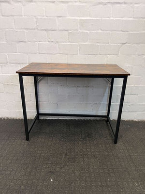 Rustic Black Steel Framed Wooden Top Desk (Width: 100cm)(Height: 76cm)