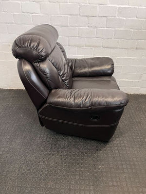 Black Luxurious One Seater Leather Recliner Couch