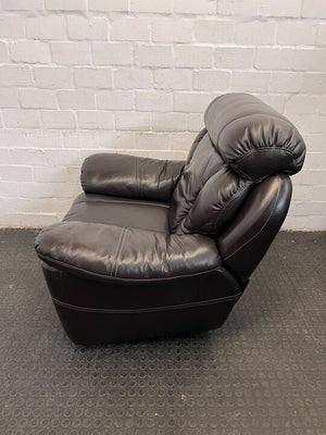 Black Luxurious One Seater Leather Recliner Couch