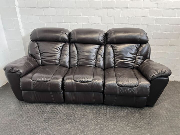 Black Luxurious Three Seater Recliner Couch