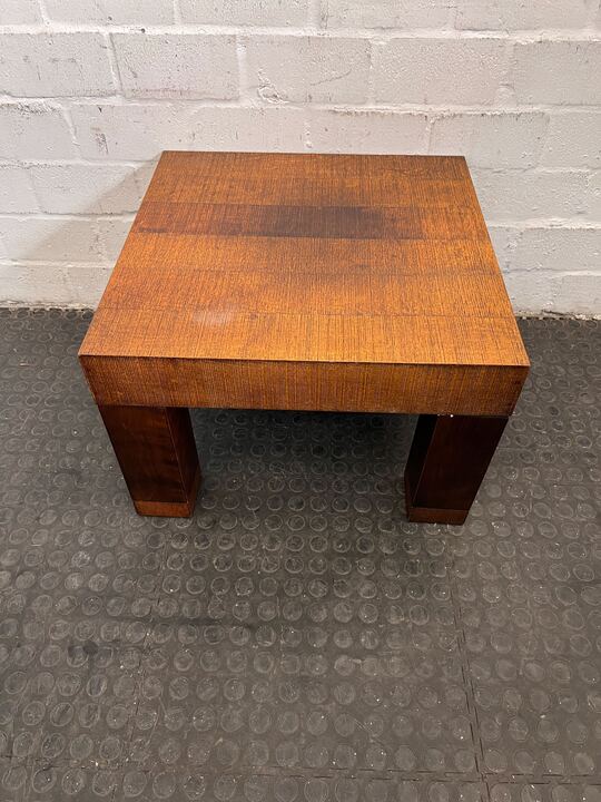 Wooden 1970s Styled Firm Lamp Table (Width: 60cm)(Height: 60cm)