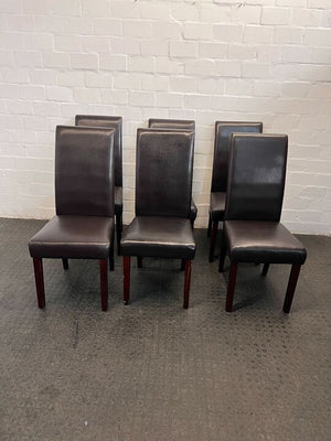 Dark Brown Leather Dining Chair