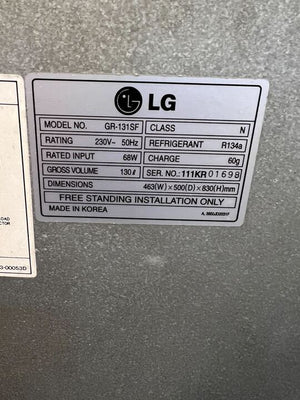 LG White Bar Fridge (Model: GR-131SF) (Scuffed)