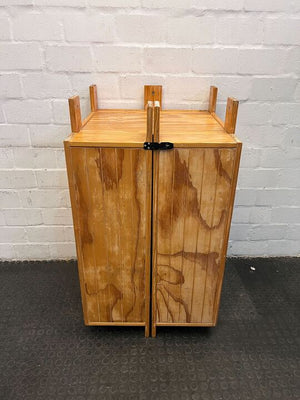 Wall Bound Wooden Fancy Bar Cabinet (Tray Included)