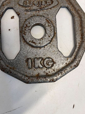 Trojan 1KG Weight Lift Disks (Rusted)