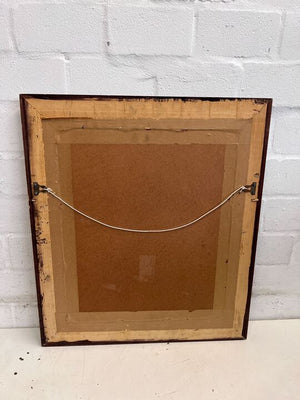 Dark Brown Framed Wall Mirror (Width: 68cm)(Height: 78cm)