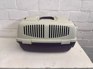 Purple & White Pet Carrier Basket (Width: 55cm)(Height: 35cm) - 2ndhandwarehouse.com