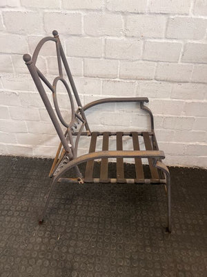 Outdoor Steel Framed Sturdy Patio Chair (Minor Rust/Cleaned Up)