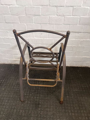 Outdoor Steel Framed Sturdy Patio Chair (Minor Rust/Cleaned Up)