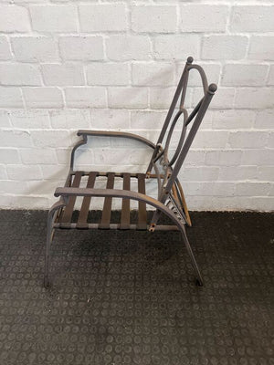 Outdoor Steel Framed Sturdy Patio Chair (Minor Rust/Cleaned Up)