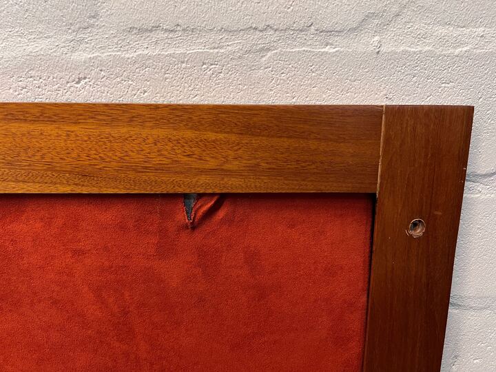 Wooden Framed Large Red Felt Notice Board (Width: 268cm)(Height: 121cm) - PRICE DROP