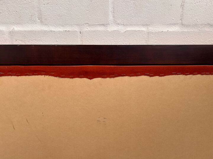 Wooden Framed Large Red Felt Notice Board (Width: 268cm)(Height: 121cm) - PRICE DROP