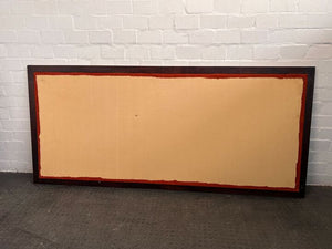 Wooden Framed Large Red Felt Notice Board (Width: 268cm)(Height: 121cm)