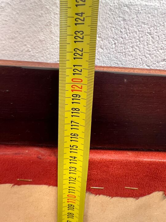 Wooden Framed Large Red Felt Notice Board (Width: 268cm)(Height: 121cm) - PRICE DROP