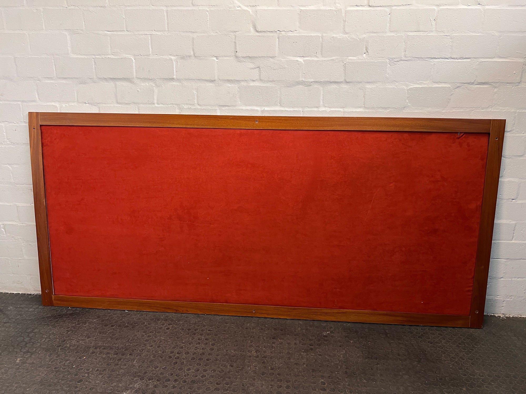 Wooden Framed Large Red Felt Notice Board (Width: 268cm)(Height: 121cm)