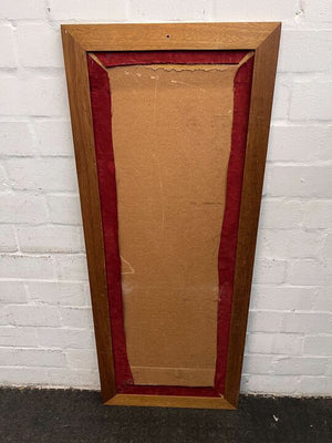 Rectangular Wooden Framed Red Velvet Notice Board (Width: 61cm)(Height: 150cm)