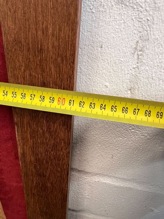 Rectangular Wooden Framed Red Velvet Notice Board (Width: 61cm)(Height: 150cm) - PRICE DROP