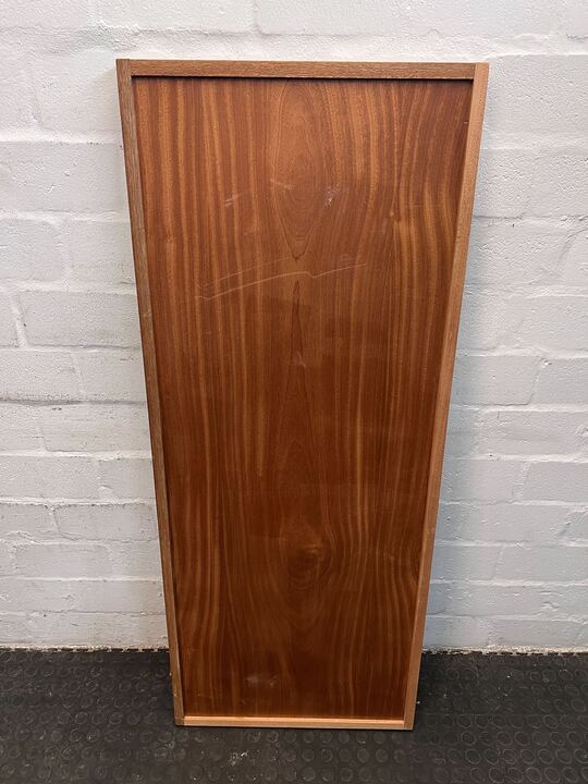 Rectangular Thin Wooden Framed Red Velvet Notice Board with Wood Covered Back (Width: 55cm)(Height: 136cm) - PRICE DROP