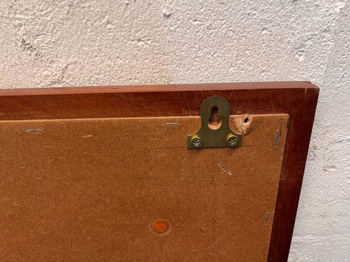 Medium Wooden Framed Red Velvet Notice Board with Hanger (Width: 128cm)(Height: 81cm) - PRICE DROP