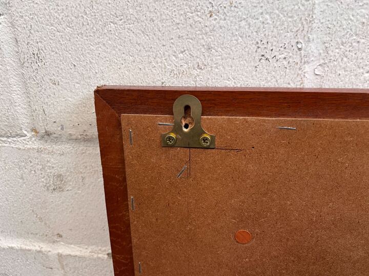 Medium Wooden Framed Red Velvet Notice Board with Hanger (Width: 128cm)(Height: 81cm) - PRICE DROP