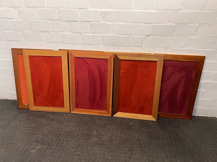 Thick Rectangular Framed Red Velvet Notice Board with Wall Hook(Width: 55cm)(Height: 80cm) - PRICE DROP