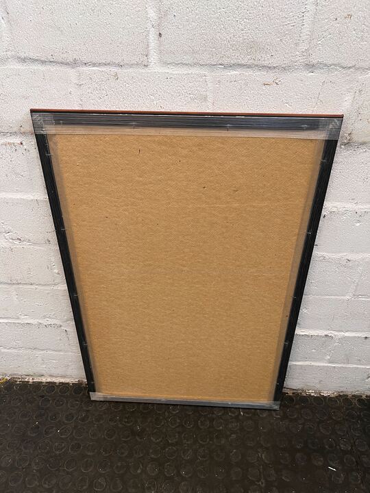 Rectangular Wooden Framed Red Velvet Notice Board (Width: 54cm)(Height: 80cm) - PRICE DROP