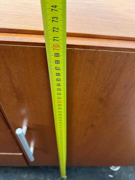 Light Wooden Four Drawer Corner Hoop Cupboard (Width: 90cm)(Height: 72cm) - REDUCED