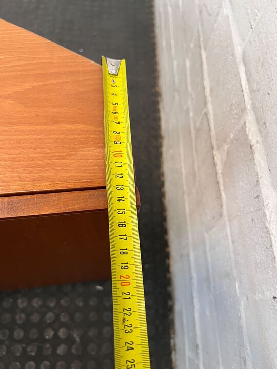 Light Wooden Four Drawer Corner Hoop Cupboard (Width: 90cm)(Height: 72cm) - REDUCED