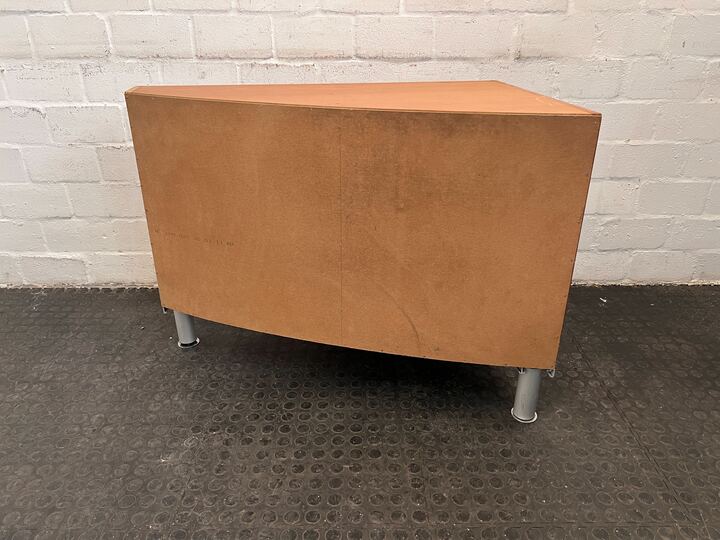 Light Wooden Four Drawer Corner Hoop Cupboard (Width: 90cm)(Height: 72cm) - REDUCED