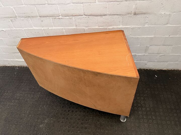 Light Wooden Four Drawer Corner Hoop Cupboard (Width: 90cm)(Height: 72cm) - REDUCED