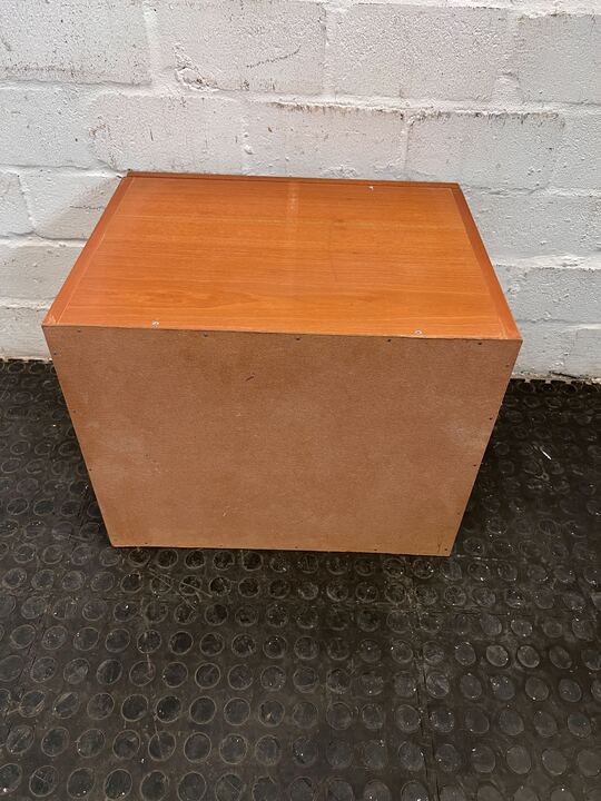 Light Brown Small Two Drawer Cupboard (Width: 39cm)(Height: 40cm) - REDUCED