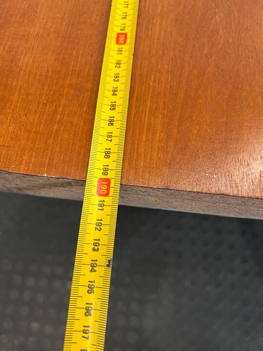 Light Brown L-Shape Wooden Desk with Three Drawer Credenza (Width: 190cm)(Height: 77cm) - PRICE DROP