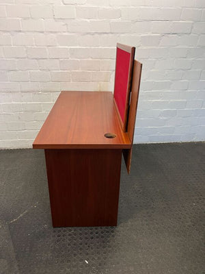 Office Desk with Pen Holder Hole and Red Velvet Notice Board (Width: 135cm)(Height; 124cm)