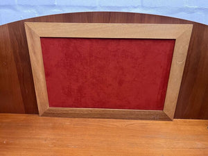 Office Desk with Red Velvet Pin Board with Plastic Pen Holder (Width: 150cm)(Height: 138cm)