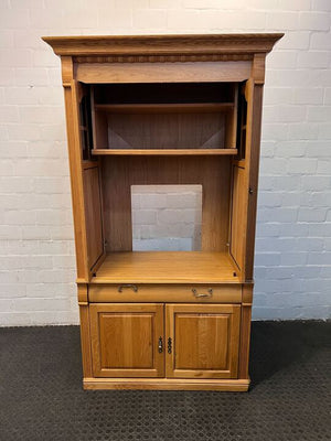 Danish Wooden Wine & Glass Cabinet (Width: 101cm)(Height: 198cm)