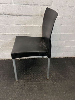 Outdoor Black Plastic with Steel Legs (Minor Rust)