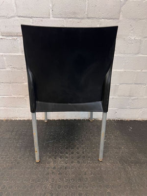 Outdoor Black Plastic with Steel Legs (Minor Rust)