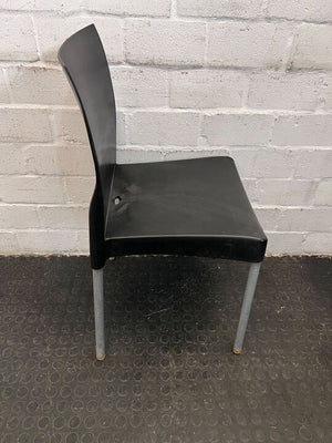 Outdoor Black Plastic with Steel Legs (Minor Rust)