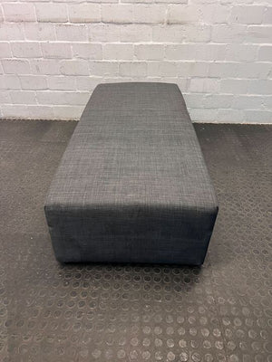 Gray Ash Two Seater Lounge Ottoman (Minor Fabric Wear)