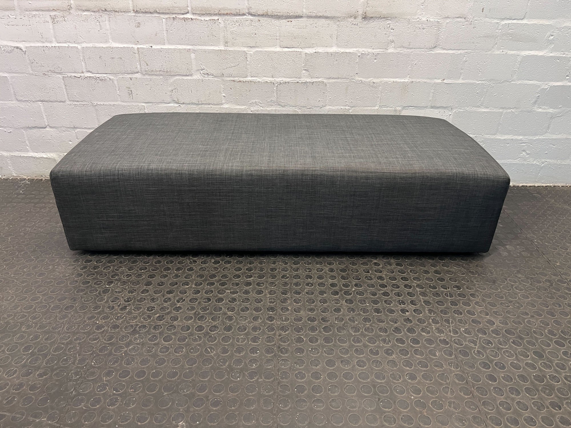 Gray Ash Two Seater Lounge Ottoman (Minor Fabric Wear)