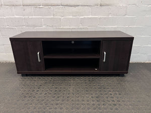 Dark Brown Beta Two Door Wooden TV Stand (Scratched) (Width: 120cm)(Height: 44.5cm)