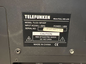 Telefunken Black 19" Portable Plasma TV