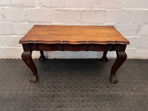 MidCentury Styled Ball & Claw Imbuia Coffee Table (Width: 71cm)(Height: 37cm)