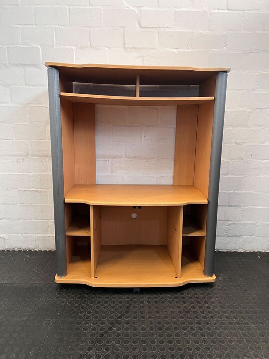 Sleek Modern ClutterFree Wooden TV Cabinet (Width: 100cm)(Height: 130cm) - REDUCED - PRICE DROP